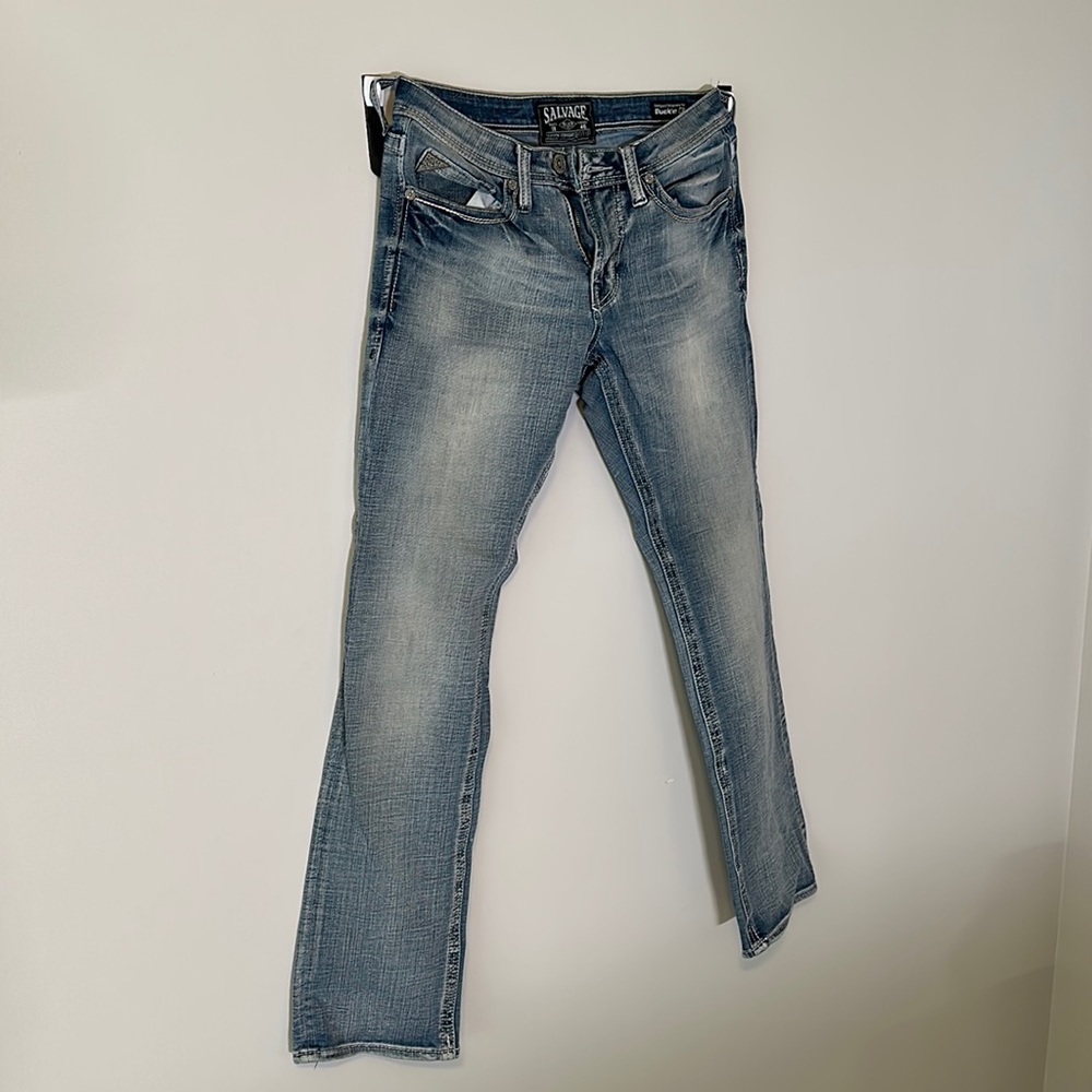 Salvage Mayhem straight buckle jeans